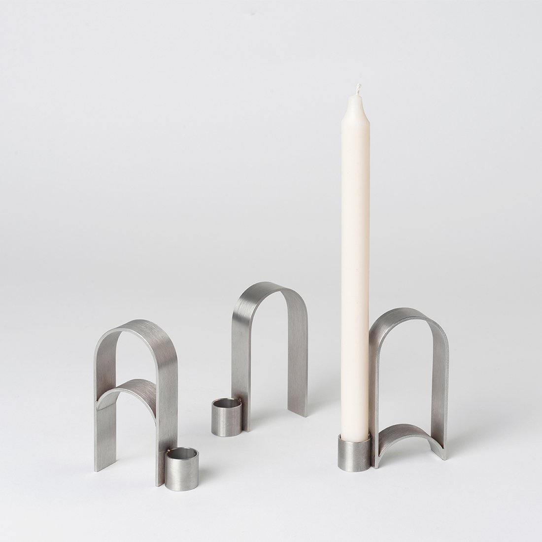 Dam Studio Arch Candleholder Stainless Steel