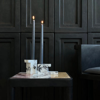Brick Candle Holder, Tall - Calacatta